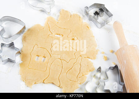 Prozess der Plätzchen backen zu Hause Stockfoto