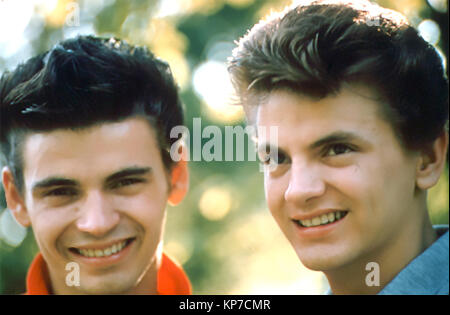 Die Everly Brothers amerikanischen musikalischen Duo ca. 1960 mit Phil rechts und Don. Stockfoto