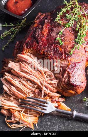 Wir fuhren Schweinefleisch Stockfoto