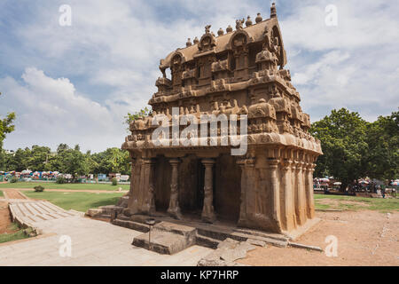 Asien, Indien, Tamil Nadu, Mamallapuram, Ganesha Ratha Stockfoto