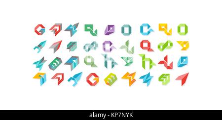 Große minimale geometrische multicolor Symbolsatz formen. Trendy Symbole und Logos. Business Zeichen, Symbole, Etiketten, Abzeichen, Rahmen und Grenzen.eps Stock Vektor