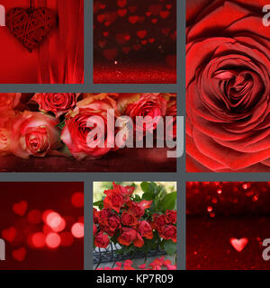 Collage Valentines Tag Stockfoto