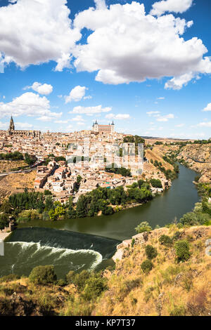 Toledo, Spanien Altstadt Skyline der Stadt. Stockfoto