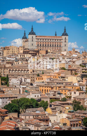 Toledo, Spanien Stadtbild Altstadt an der Alcazar. Stockfoto