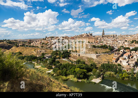 Toledo, Spanien Altstadt Skyline der Stadt. Stockfoto