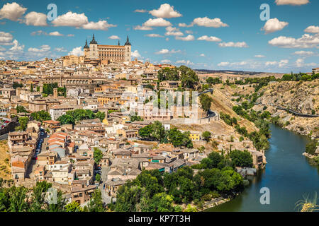 Toledo, Spanien Altstadt Skyline der Stadt. Stockfoto