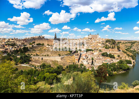 Toledo, Spanien Altstadt Skyline der Stadt. Stockfoto