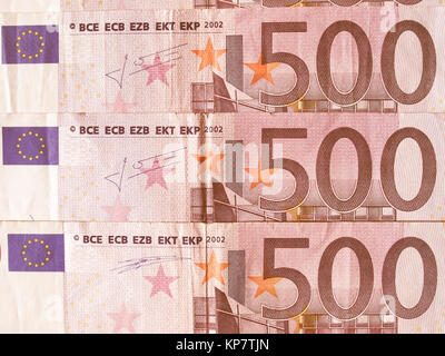 Euro Hinweis vintage Stockfoto