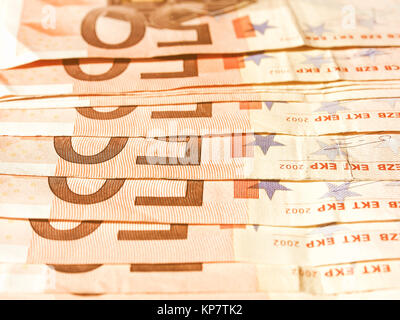 Euro Hinweis vintage Stockfoto