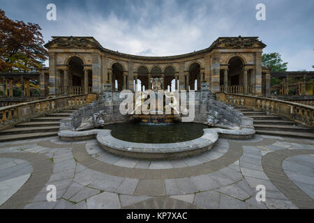 Loggia an der Hever Castle in der Nähe von Edenbridge, dem Sitz der Familie Boleyn, Kent, Vereinigtes Königreich Stockfoto