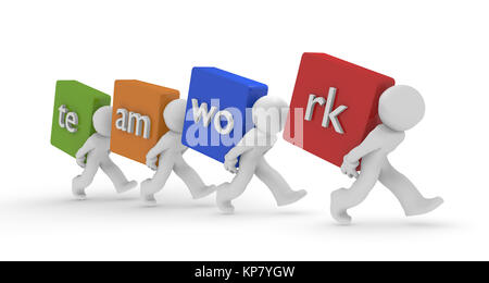 Teamwork Konzept 3d Stockfoto