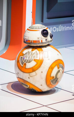 BB-8 Förderung der neue Star Wars Film auf Comic Con Erfahrung (CCXP), Brasilien Stockfoto