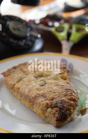 Paniert und gebraten Thunfisch Steak Stockfoto