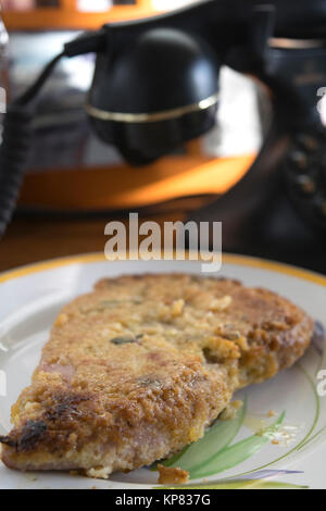 Paniert und gebraten Thunfisch Steak Stockfoto