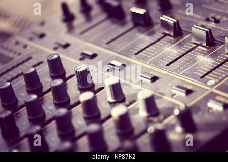 Sound Mixer details Stockfoto