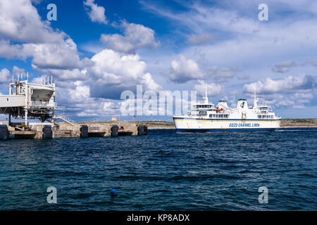 Malta Gozo Fähre in Malta. Stockfoto