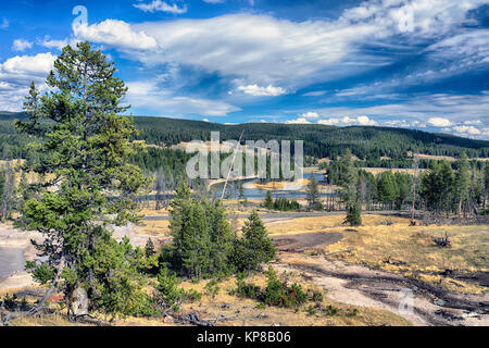 Yellowstone Thermalbereich, Upper Geyser Basin. Wyoming, USA Stockfoto