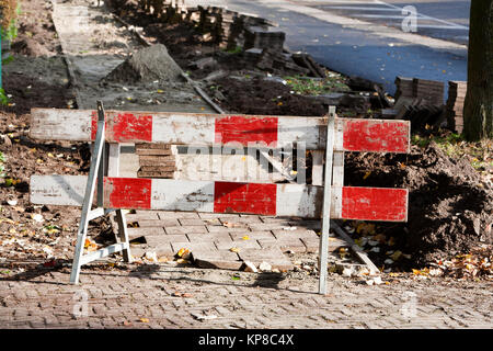 Bau-Barriere Stockfoto