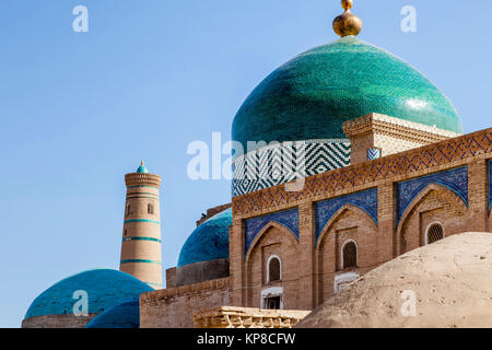 Das Äußere des Pahlavan Mahmud Mausoleum, Chiwa, Usbekistan Stockfoto