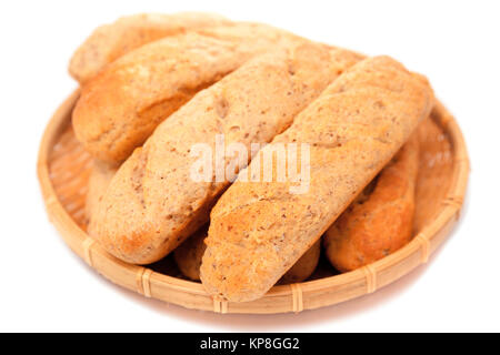 Hausgemachte Baguettes, hausgemachte Baguettes, hausgemachte Baguettes, hausgemachtem Baguette Stockfoto