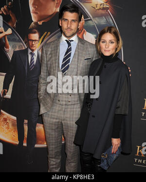 NEW YORK, NY-Februar 09: Johannes Huebl, Olivia Palermo besucht die 'Kingsman: Der Geheimdienst" New York Premiere an der SVA Theater am 9. Februar 2015 in New York City Personen: Johannes Huebl, Olivia Palermo Stockfoto