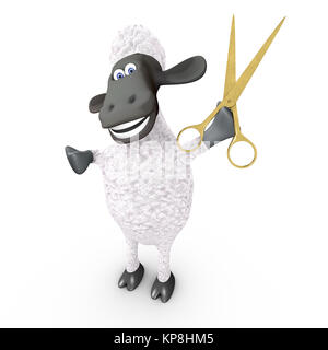 Lustige Schafe Friseur Stockfoto