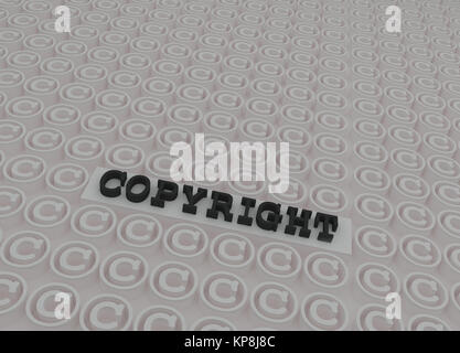 3d copyright Symbole Stockfoto