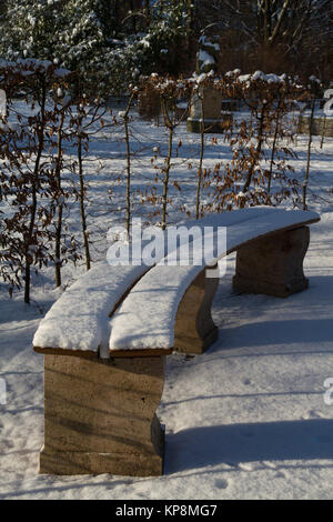 Winter im Volkspark Friedrichshain Stockfoto