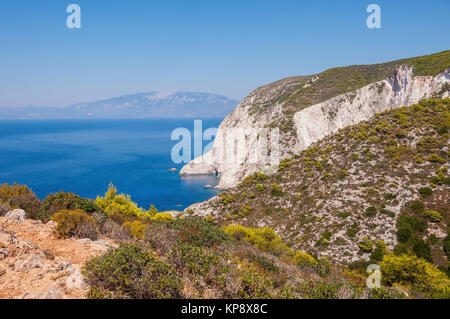 Klippe Küste der Insel Zakynthos Stockfoto