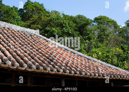 Dachziegel für Japanisch, traditionelles Gebäude Stockfoto