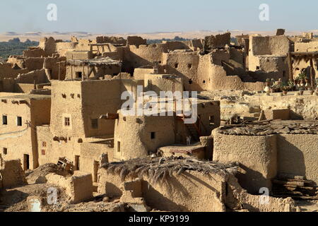 Die alte Oasenstadt Siwa in der Sahara in Ägypten Stockfoto