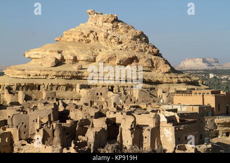 Die alte Oasenstadt Siwa in der Sahara in Ägypten Stockfoto