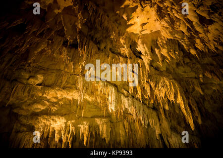 Stalaktiten in der Höhle Stockfoto