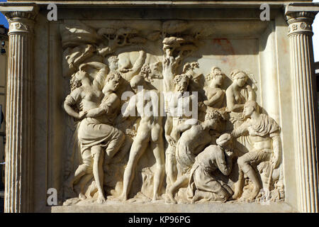 Denkmal Giovanni delle Bande Nere auf der Piazza San Lorenzo, Florenz, Toskana, Italien Stockfoto