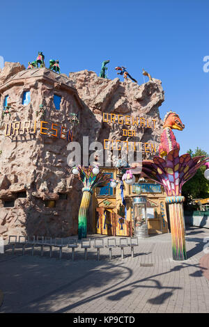 Urgewalt der Giganten - Jurassic Park Fun House im Prater in Wien, Österreich, Europa Stockfoto