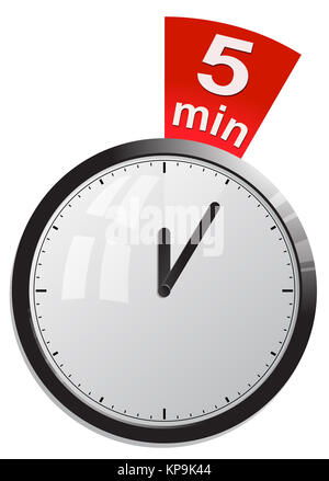 Timer 5 Minuten Vektor-illustration Stockfoto