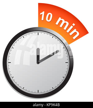 Timer 10 Minuten Vektor-illustration Stockfoto