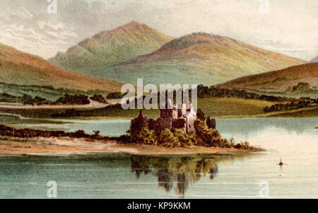 Kilchurn Castle, Loch Awe, Schottland, viktorianischen Abbildung Stockfoto