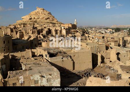 Die alte Oasenstadt Siwa in der Sahara in Ägypten Stockfoto