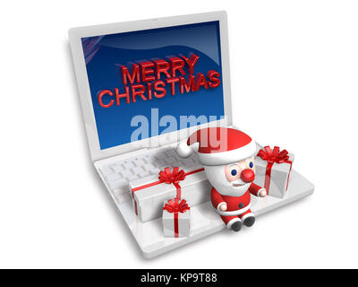 Die 3d-weihnachtsüberraschung Pop-up-Box Stockfoto