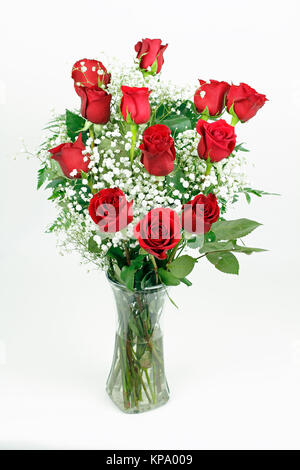 Schönen Strauß roter Rosen Stockfoto