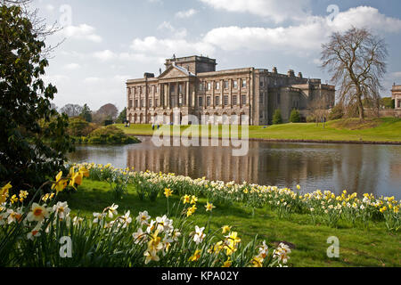 Lyme Park House, Disley, Cheshire, England. Durch den National Trust verwaltet werden, wurde in der BBC-Adaption von Jane Austens Stolz und Vorurteil verwendet. Stockfoto