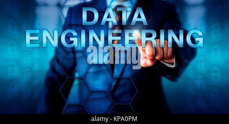 Business Analyst drängen Datentechnik Stockfoto