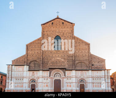 Kirche San Petronio an der Piazza Maggiore in Bologna, Italien Stockfoto