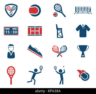 Tennis einfach Symbole Stockfoto