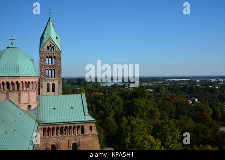 Blick von der Aussichtsplattform der Dom zu Speyer Stockfoto