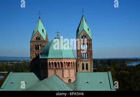 Blick von der Aussichtsplattform der Dom zu Speyer Stockfoto