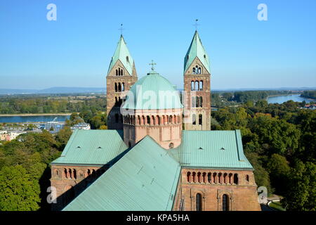 Blick von der Aussichtsplattform der Dom zu Speyer Stockfoto