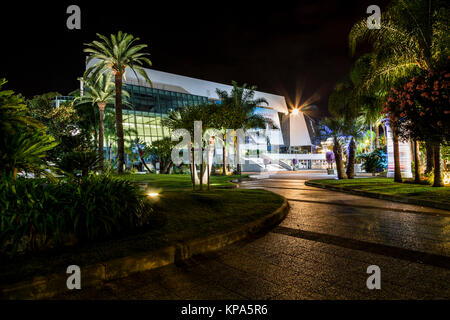 CANNES, Frankreich - 8. September 2015, Nacht. Casino in Palast der Film in Cannes. Stockfoto