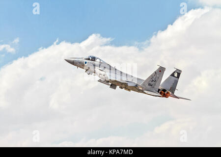 Die israelische Luftwaffe (IAF) McDonnell Douglas F-15A im Flug. Bei der "mit der blauen "2017 fotografiert, eine internationale Antenne Training gehostet von Stockfoto